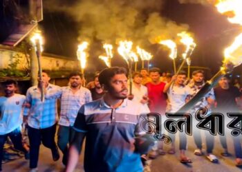 বোয়ালখালী ছাত্রদলের মশাল মিছিল