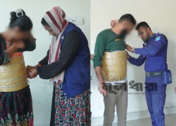 ভিন্ন কৌশলে গাঁজা বহন, আটক ২